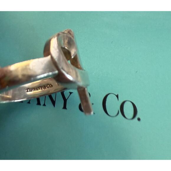 Tiffany & Co. 925 Silver Paloma Picasso Loving Heart Ring Size 6 W/Box - Picture 8 of 9